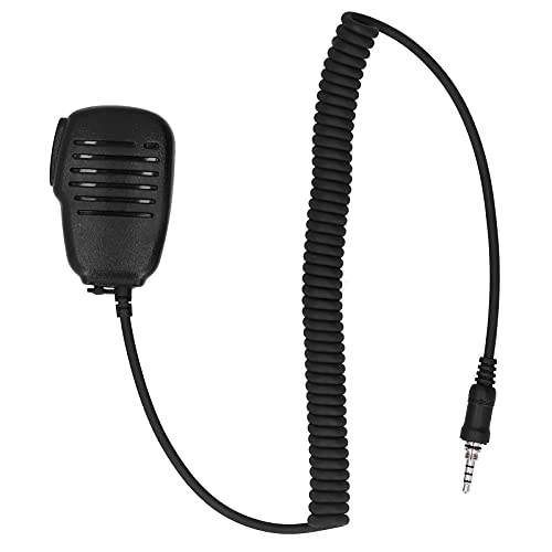 Auriculares, enchufe negro y micrófono de mano de uso con clip de hombro ajustable portátil, micrófono de mano Walky Talky para Yaesu Vertex VX ‑ 6R VX ‑ 7R VX6R VX7R FT ‑ 270 FT ‑ 270R VX ‑ 127