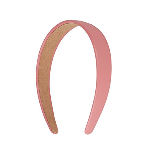 Motique Accessories 1 Inch Vegan Leather Headband, Dusty Pink