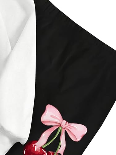 Image of Girls 2 Piece Outfits Long Sleeve Crew Neck Bow Sweatshirt Top and Flare Pants Set