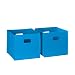 RiverRidge 2-Piece Folding Storage Bin Set, Sky Blue