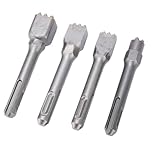 Specifiche multiple: questo set di punte per scalpello include 4 configurazioni di denti distinte di 3, 4, 6, 9 punte per gestire diverse superfici in cemento e pietra.La struttura in metallo garantisce una maggiore durata dell'utensile in caso di uso intensivo