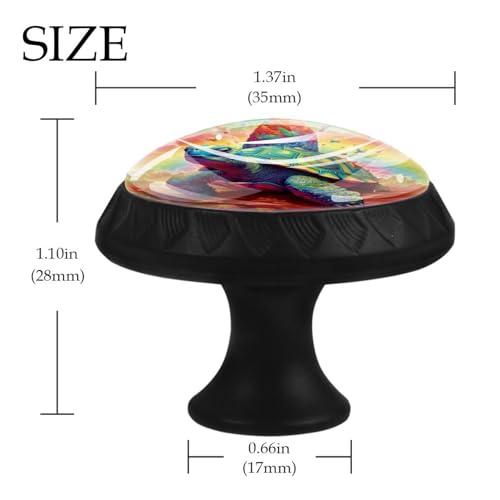 Boutons de meuble tortue en cristal pour une quincaillerie décorative raffinée d'armoire