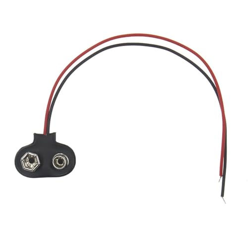 Fils connecteurs de batterie 9V T 15cm pour stopper les faux contacts de vos appareils