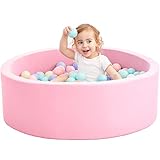 Crenailro Foam Ball Pit for Toddlers, 35 Inch Baby Ball Pit Soft Round and Easy to Set or Clean, Baby Playpen Ball Pool is Ideal Gift for Kids-Balls NOT Included