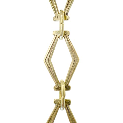 Image of RCH Hardware Decorative Polished Solid Brass Chain for Hanging, Lighting - Hexagonal Design Unwelded Links