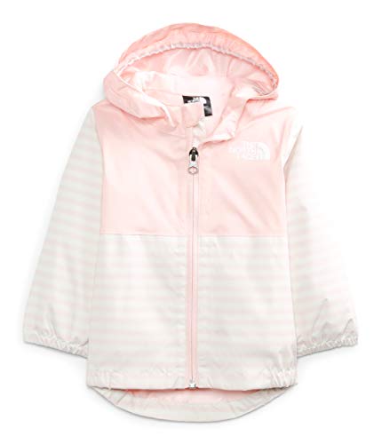 The North Face Infant Zipline Rain Jacket, Pearl Blush Mini Stripe Print, 6M