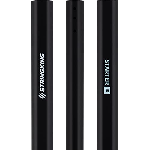 Stringking Girl's Starter Junior Youth Lacrosse Stick Strung With Type 4 Mesh (Black/Carolina) #TOP3