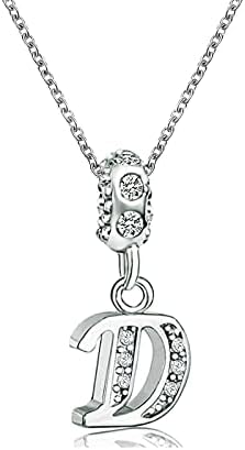 KunBead Jewelry 18 inch Letter Initial Crystal Alphabet Name Charm Pendant Necklace for Women Girls