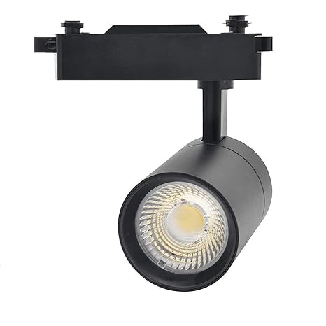 Image of avaline LED Track Light Spotlight, Black Aluminum Body, 3000K Warm White, Adjustable Ceiling Mount (20 Watt (65 * 140mm))