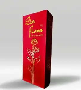 Sai Flora Fluxo Incense Sticks | Pack of 10 (25 Grams Each) | Hand Made with Natural Essential Oils | Captivating Fragrance |