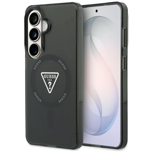 CG MOBILE Guess IML Gradient Triangle Compatible avec MagSafe Coque pour Samsung Galaxy S26 (Noir)