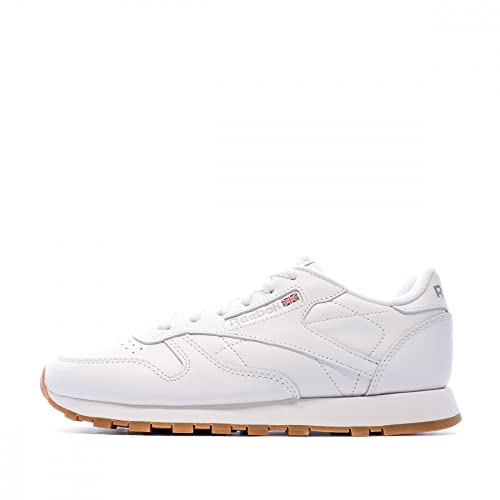 Reebok - Classic Leather, Zapatillas Mujer, Blanco (Intense White/Gum 0), 41 EU