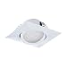 Produktbild EGLO LED Einbaustrahler Pineda, LED Spot aus Kunststoff, LED Einbauleuchte in Weiß, Einbaustrahler LED flach und schwenkbar, L x B 8,4 cm