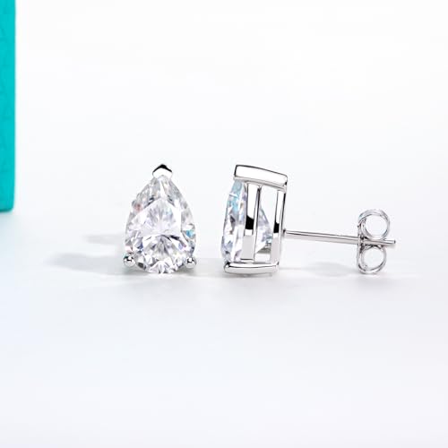 AnuClub 1cttw-6cttw Moissanite Stud Earrings D Color VVS1 926 Sterling Silver Timeless Sparkle Studs Daily Elegance Earrings for Women Wife Her with Certificate3