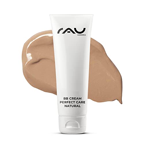 RAU Cosmetics BB Cream Perfect Care Natural für Trockene, Unreine, Normale Haut 75 ml - Make-Up, Pflege, UV-Schutz - Getönte Tagescreme mit Zink, Vitamin E, Mandelöl, Panthenol & Traubenkernöl Cover