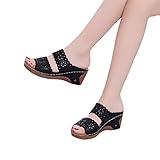 Correas de hombro ajustables Sandalias para Mujeres Mujeres Plataforma de Sandalias de cuña Peep Toes Slippers Anti-Slip Breathable Shoes Femenino Shoes3.5 UK