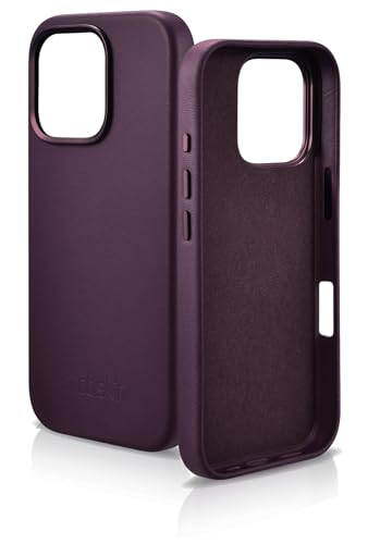 Coque en cuir pour iPhone 16 Pro Max violet : protégez ce qui compte avec style