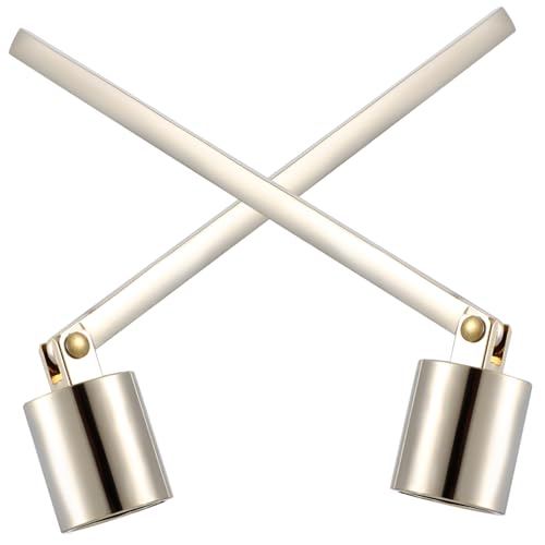 ERINGOGO 2pcs Candle Snuffers Extinguishers for Scented Tea Light and Jar Candles Ergonomic Design for Easy Use and Prevention of Wax Spills