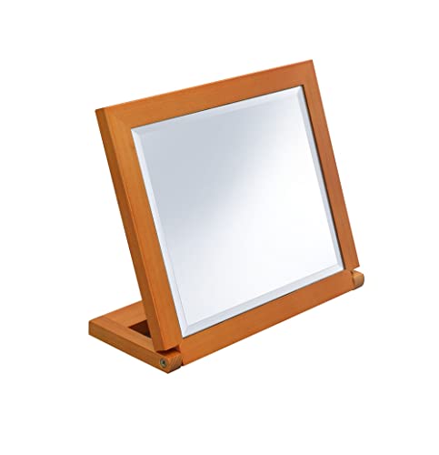 Espejo de Maquillaje Rectangular 8" en Madera Marrón miniatura 3
