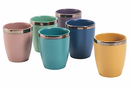 Naima Glam Set 6 Bicchieri acqua in gres 320 ml