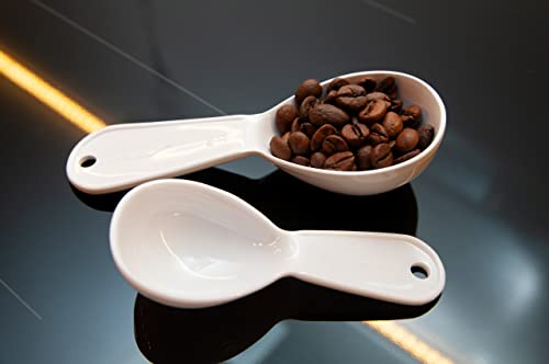 Pikanty - Plastic Coffee Scoops (15Ml & 30Ml) Set Of 2 | Made In Usa (White) #TOP3