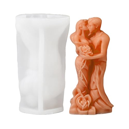 Suphyee Molde de silicona para amantes de la resina,Molde para velas de los amantes, Molde de silicona con vela perfumada de cuerpo humano abstracto 3D, Molde de fundición de resina Art Body para boda