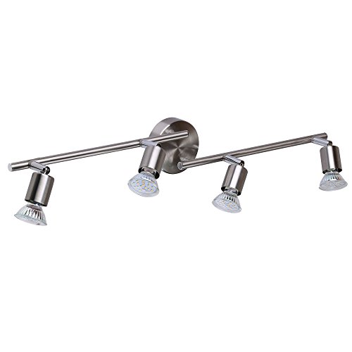 LED Deckenlampe Wandlampe Spots GU10 Lampe Leuchte Strahler Beleuchtung 4-flammig Cover