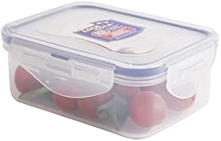 Lock & Lock HPL806 Rectangular Storage Container - Clear/Blue, 350 ml