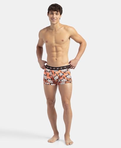 Image of Jockey NY02 Men's Super Combed Cotton Elastane Stretch Printed Trunk with Ultrasoft Waistband (Prints May Vary)