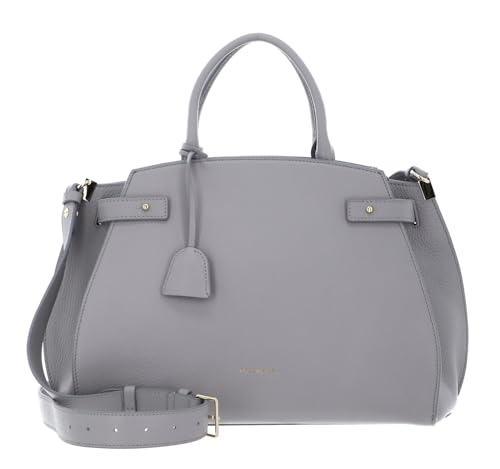 Bolso bandolera Coccinelle Kliche en cuero gris claro de grano fino elegante