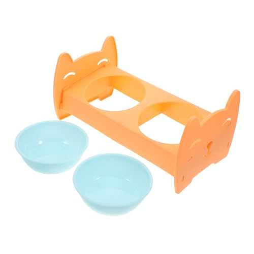 CORHAD Stainless Steel Dual Pet Bowl for Cats and Dogs Non- Food and Water Dishes Multi-Functional Feeding Utensil for Indoor and Outdoor Use Stable Base Easy to