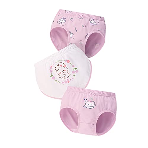 Girls Underwear Toddler Kids Cotton Assorted Briefs Trunks Cute Print 𝐏anties Breathable Flex Underpants 3 PC