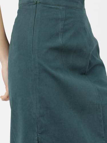 Image of Tokyo Talkies Women's Straight Fit A-Line Skirts | Strachable Skirts| Mid-Rise| Women Skirt | Skirt for Women