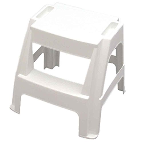 Banqueta Plástica Monobloco Com Escada Paiva Branca Tramontina 92421/010