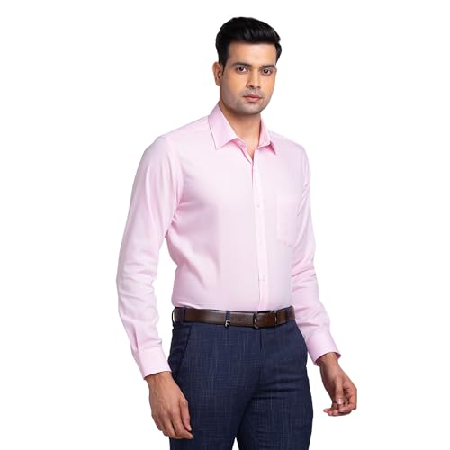 Image of Park Avenue Men's Regular Fit Pure Cotton Structure Pattern Ainsley Collar Full Sleeve Formal Shirt