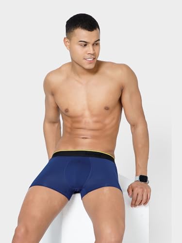 Image of Bummer Men's Finest Modal Underwear with Ultra Soft 4-Way Stretch Fabric for Ultimate Comfort - Anti-Bacterial & Breathable Solid Trunks Innerwear Combo Pack for Men