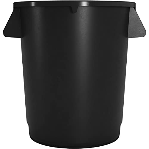 Image of SPARTA Bronco Waste Container Trash Container, Round Trash Bin for Disposal, 10 Gallons, Black, (Pack of 6)