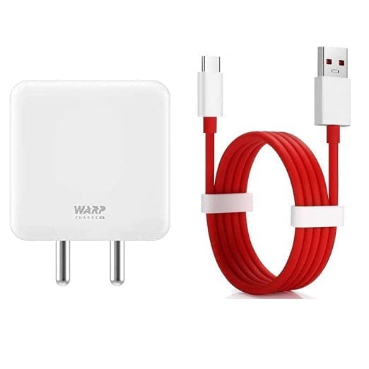 Image of Original 30 Watt Warp Charger for Oneplus 11| 11R|11 Pro 5G| 11Rt| 10| 10 Pro| 10R| 10Rt| 9| 9 Pro| 9R 8| 8 Pro| 7 Pro| 7T| 7T Pro| 7 with USB Type C Cable
