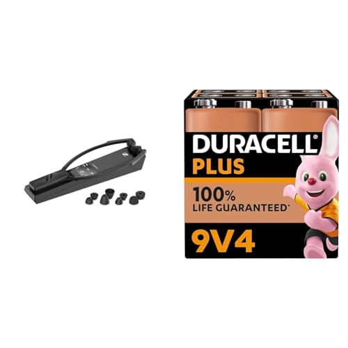 Sennheiser Der kabellose, Digitale TV-Kopfhörer RS 5200, Kristallklarer Sound & Duracell Plus 9V Blockbatterie, 4 Stück, 9 Volt Batterie ideal für Rauchmelder, Feuermelder