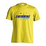 [アートワークスコウベ] 水泳 競泳 Tシャツ 半袖 練習着 ドライ SWIMMING バブルロゴ ユニセックス M イエロー