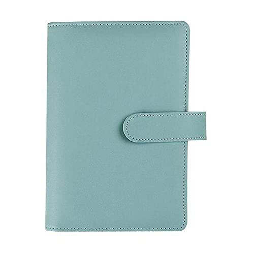 GUODUN Mini enveloppe budgétaire multicouche avec étiquette papier A5/A6 classeur carnet de notes couverture en cuir PU carnet de compte, agenda (A6, bleu) Cover