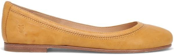 Frye Carson Ballet Flats for Women - Premium Tumbled Leather Lining, Leather Outsole - 3/8" Heel
