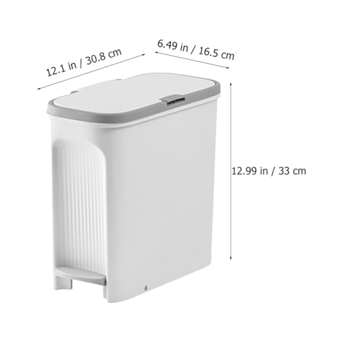Caneca de basura con pedal y tapa para baño miniatura 2