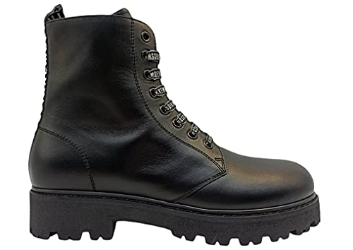  Bikkembergs Anfibi da donna 20776 tronchetti bikers motociclista in pelle neri (nero, numeric_36)