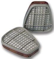 Filtro de gas y VAP A2 PK4 pares, filtro, cartucho de gas/vapor, vapores orgánicos, cantidad 8 | 6055 A2