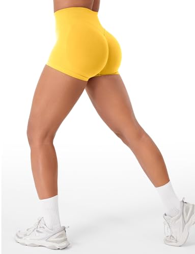 Image of VOYJOY Women Workout Impact Shorts 2.5 inch / 3.6 inch / 4.5 inch / 6 inch Scrunch Butt Booty | Tummy Control, High Waisted, Bike Short, Gentle Compression, for Women