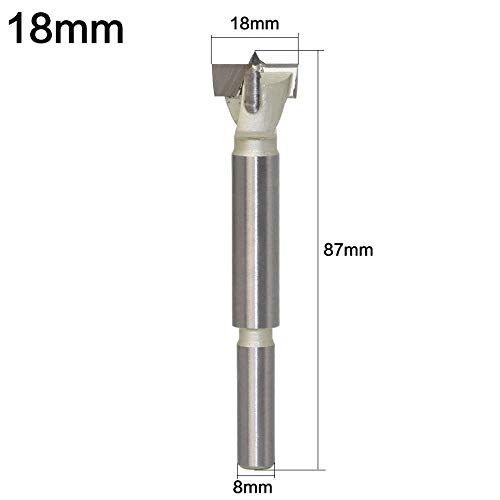 Drill Bit Set 15-60mm 18 Choice, 2 Flutes Designed Woodworking Hole Saw Wood Drill Bits Alloy Wood Cutter Drilling Cutting Tool Silver (1Pcs 60mm)