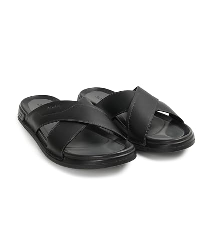 Image of Majestic Cross Strap Sandals | Structured Cross Band Design | Slip-On Entry | Textured Upper Finish | Flexible Sole Build |For Indoor Wear & Relaxed Outings