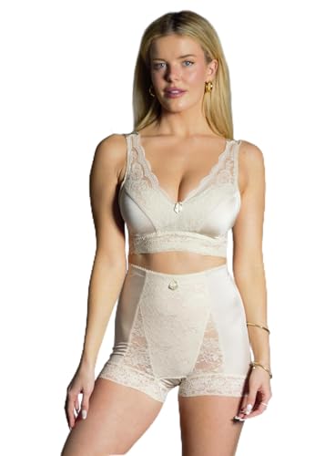 Image of Rhonda Shear Pin-Up Girl Lace Control Panty, Floral Lace, Light Tummy Control