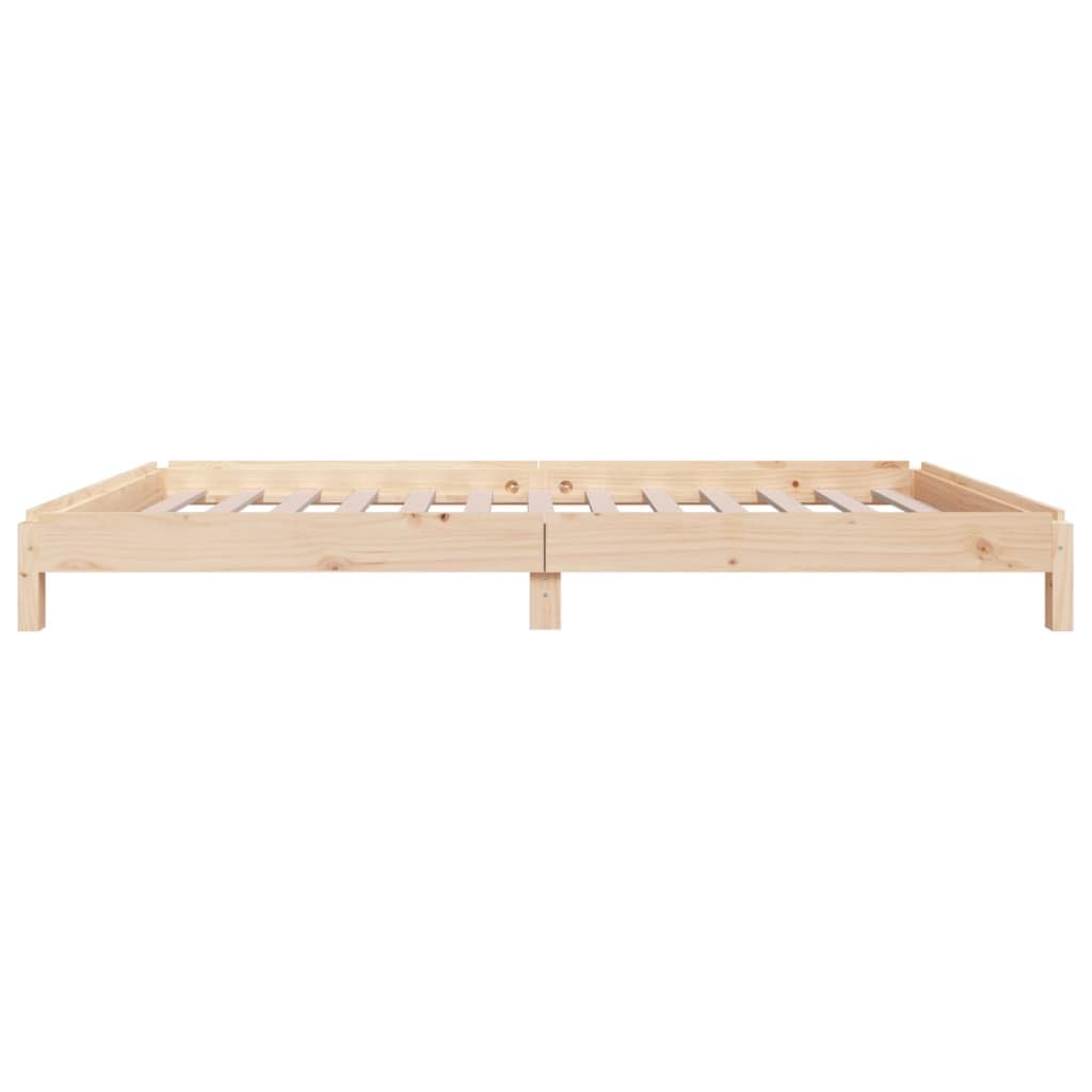 Stapelbett 90x190 cm Massivholz Kiefer, unbehandeltes Holz, platzsparend stapelbar, Robustes Bettgestell für Schlafzimmer, langlebiges Einzelbett, ideal für Gästezimmer